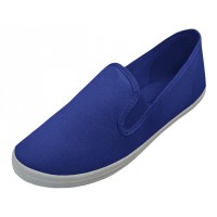 S316M-Navy - Wholesale Men's "EasyUSA" Slip On Twin Gore Upper Comfortable Casual Canvas Shoes ( * Navy Color ) *Available In Single Size